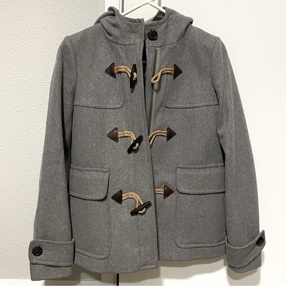 J. CREW Melton Wool Coat with Toggles, LIKE NEW!
